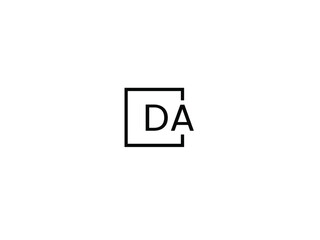 DA Letter Initial Logo Design Vector Illustration
