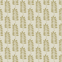beige autumn leaves seamless patterns