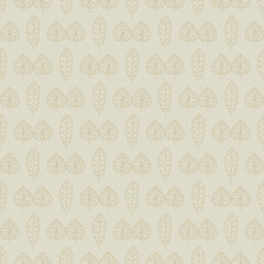 beige autumn leaves seamless patterns