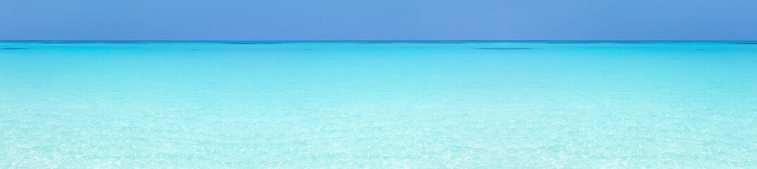 Panorama of beach and sea view. Long banner