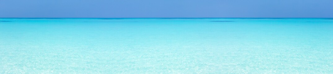 Panorama of beach and sea view. Long banner