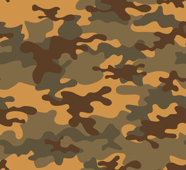 
Camouflage pattern vector sand background, seamless military texture.
