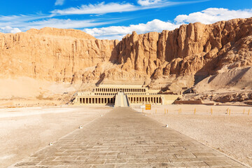 The Mortuary Temple of Hatshepsut, famous place of interest in Luxor, Egypt