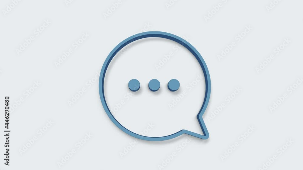 Poster Speech bubble chat icon isolated on white background. Message icon. Communication or comment chat symbol. 4K