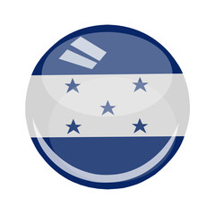 Honduras country flag vector round and glossy