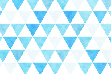 鱗模様の背景　長方形　ブルー　水彩風