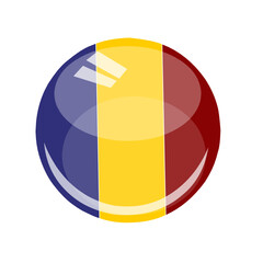 Fototapeta premium vector chaf country flag round and glossy