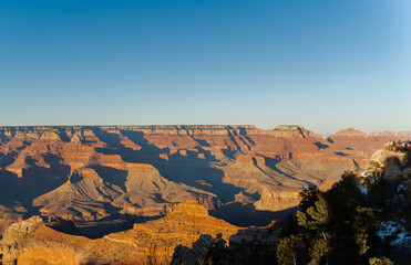 The Grand Canyon Sunset Deep blue sky