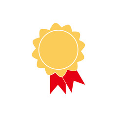 Award ribbon medal icon vector illustration design