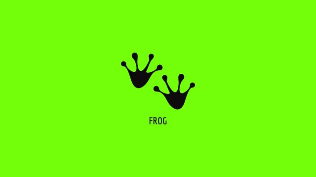 Frog step icon animation