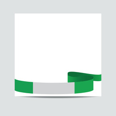 Nigeria   flag. Nigeria  patriotic banner with space for text. Happy Independent Day. Template of greeting card, 