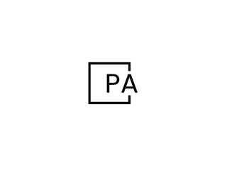 PA Letter Initial Logo Design Vector Illustration	