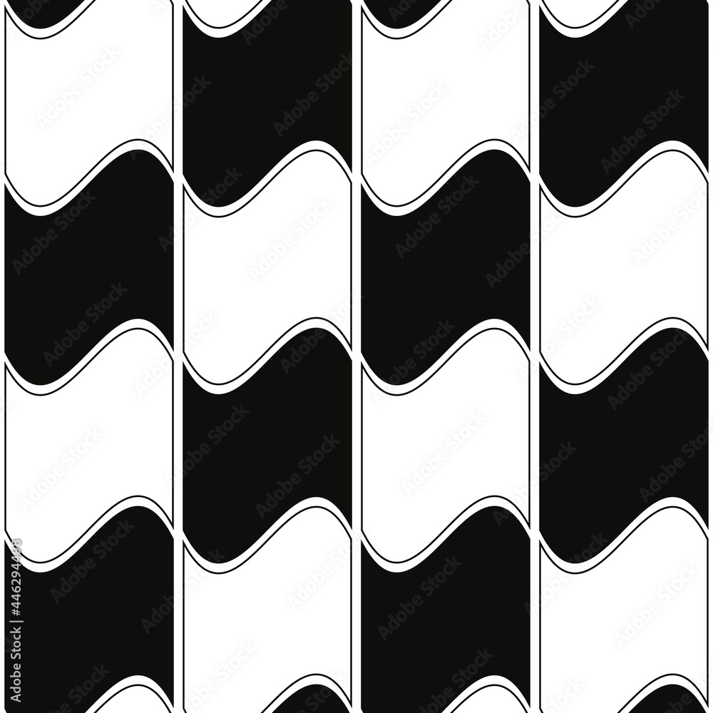 Poster checker flags ornament. vector seamless and repeated chess flags.