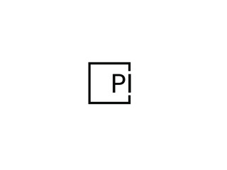 PI Letter Initial Logo Design Vector Illustration	