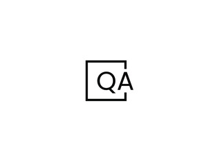 Obraz premium QA Letter Initial Logo Design Vector Illustration 