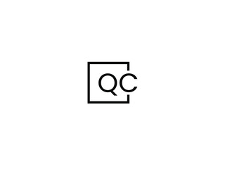 QC Letter Initial Logo Design Vector Illustration	