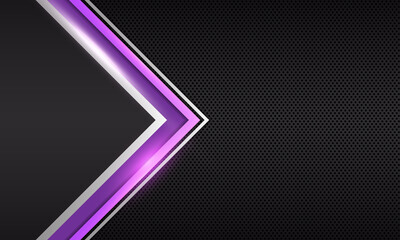 Futuristic technology banner background with blue and silver triangles stripes. Vector.