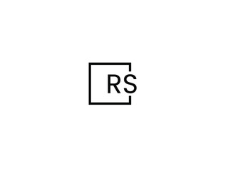 RS Letter Initial Logo Design Vector Illustration	