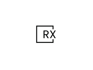 RX Letter Initial Logo Design Vector Illustration	