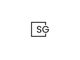 SG Letter Initial Logo Design Vector Illustration	