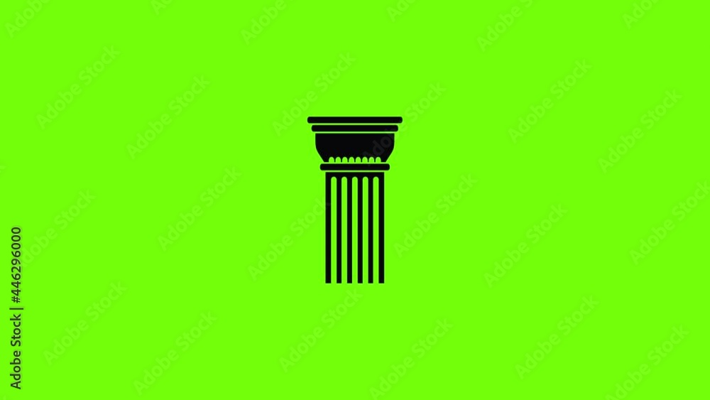 Poster building column icon animation