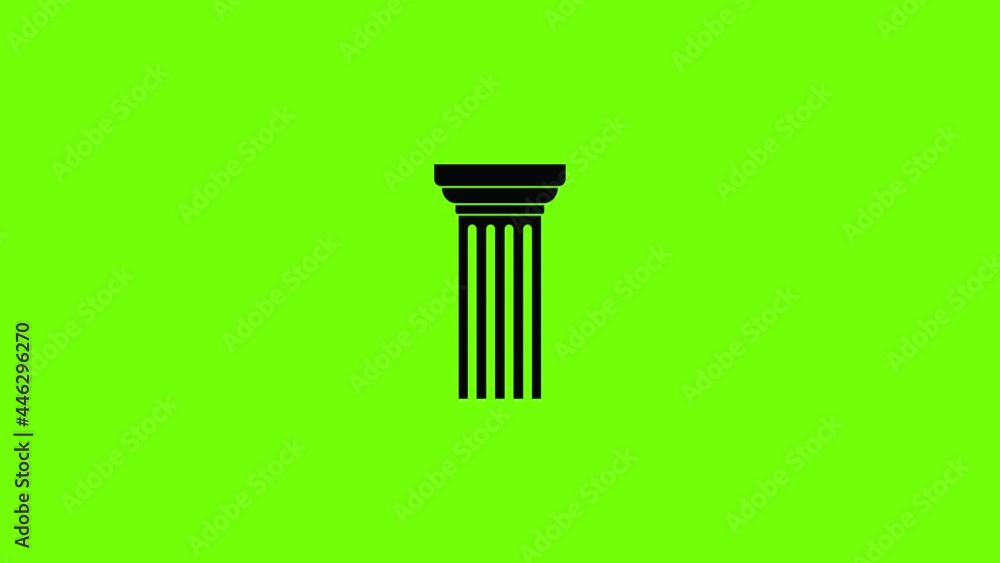 Aufkleber triangular column icon animation
