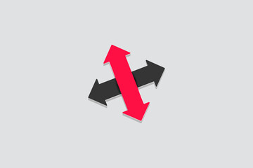  Vector illustration of 2 color arrow with effect. Vector illustration