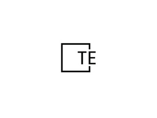 Obraz premium TE Letter Initial Logo Design Vector Illustration