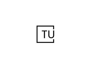 TU Letter Initial Logo Design Vector Illustration