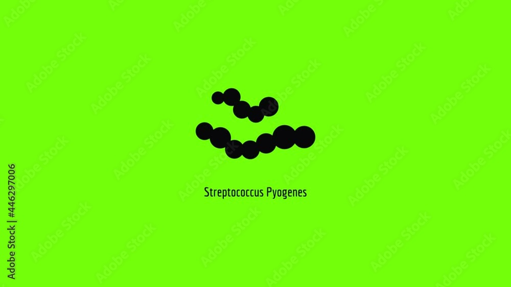 Poster streptococcus pyogenes icon animation