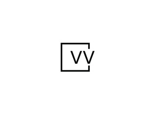 VV Letter Initial Logo Design Vector Illustration