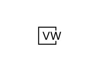 VW Letter Initial Logo Design Vector Illustration