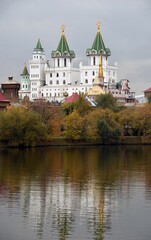 Fototapeta na wymiar Architecture of Ismailovo manor in Moscow. Popular landmark.