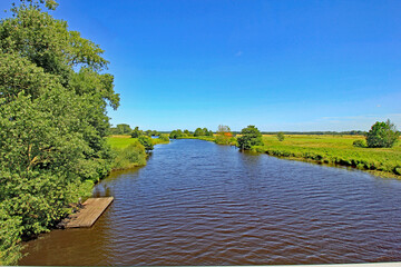 Blick auf die Hamme bei Worpswede (Niedersachsen)
