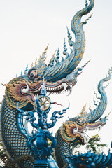 Blue Temple Wat Rong Suea Ten in Chiang Rai.