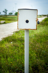 a old postcard in a park