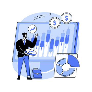 Stock market abstract concept vector illustration.
