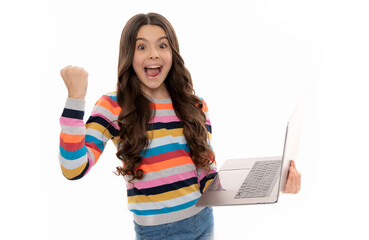 pass the exam. back to school. modern communication. check email. happy child study online.