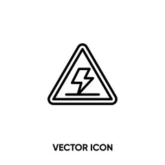 High voltage vector icon. Modern, simple flat vector illustration for website or mobile app.Warning and danger symbol, logo illustration. Pixel perfect vector graphics	