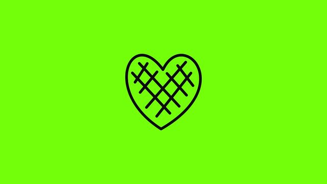 Impressionable heart icon animation