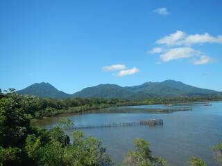 lake and mountains