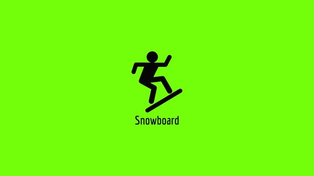 Snowboard icon animation