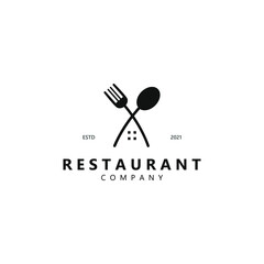 restaurant logo inspiration. cutlery house design with a retro concept. abstract black texture. designs for companies, food, and trademarks. vintage logo templates