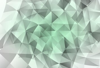 Fototapeta premium Light Green vector background with triangles.