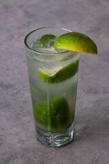 mojito cocktail with lime and mint