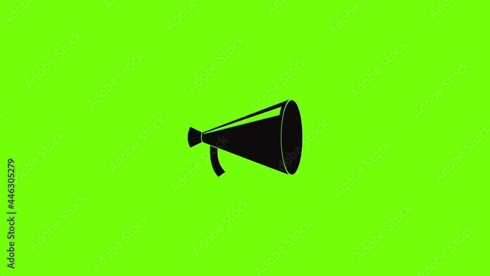 Poster megaphone with handle icon animation