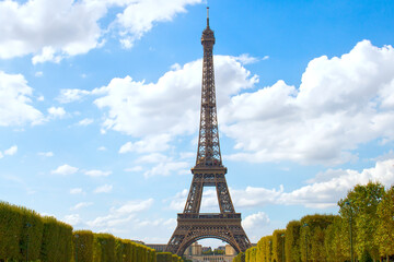 Beautiful Blue Sky Eiffel Tower
