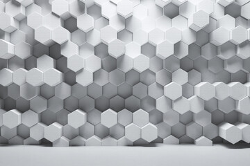 hexagonal abstract background, Grunge surface, 3d Rendering