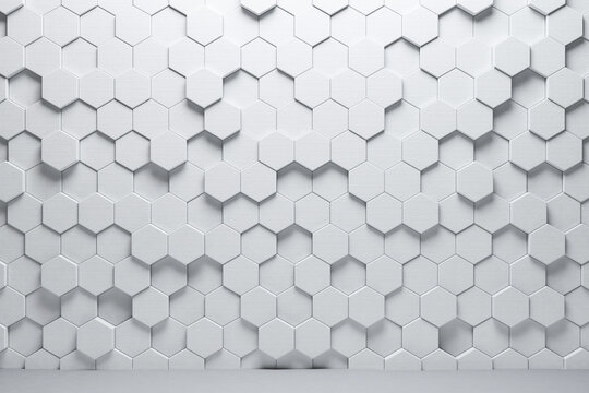 hexagonal abstract background, Grunge surface, 3d Rendering © Chanchai