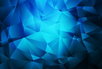 Obraz premium Dark BLUE vector low poly background.